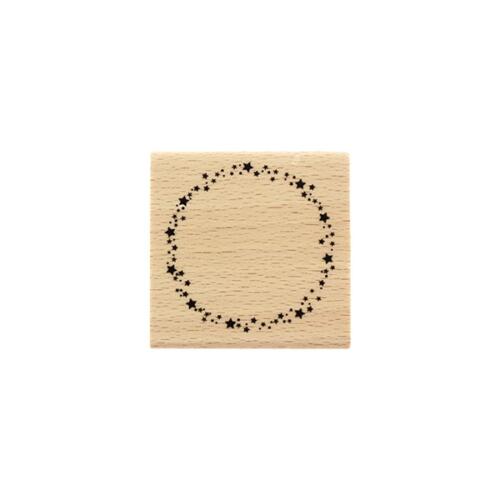 Tampon Bois Florilèges Designs - Capsule Douceurs Hivernales Décembre 2017 - Rondé Etoilée