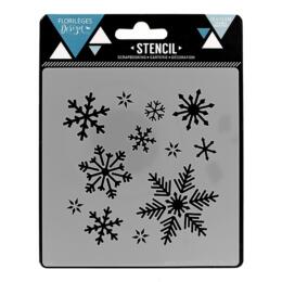 Pochoir Florilèges Designs - Capsule Décembre 2017 - Douceurs Hivernales - Flocons d'Hiver
