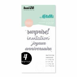  Dies Découpe Kesi'art - Matrice découpe SURPRISE INVITATION JOYEUX ANNIVERSAIRE