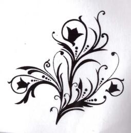 -30% Tampon Caoutchouc - FEATHER FLORAL  BLine Designs