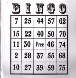 -30% Tampon Caoutchouc - BINGO CARD  BLine Designs 