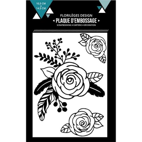 Plaque Embossage - Trois Roses - Florilèges Design