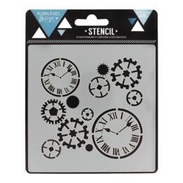 Pochoir Florilèges Designs - Capsule Janvier 2018 - Un Air d'Antan - Au Fil du Temps