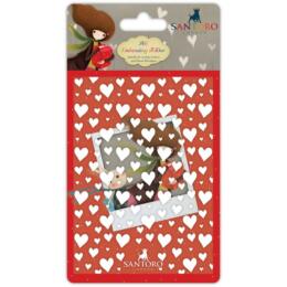 Plaque Embossage - Petits Coeurs - Santoro