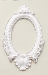 Embellissement en Résine - MINI CADRE OVAL SHABBY 4.5x5.5cm Melissa Frances