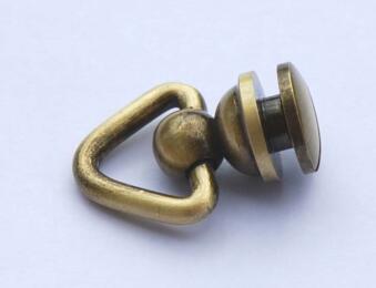 Bouton Cartonnage - Maxi Bouton à Vis avec Anneau 17.5mm Bronze