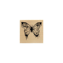 Tampon Bois Florilèges Designs - Capsule Ma Vie de Créative Mars 2018 - Papillon Peint