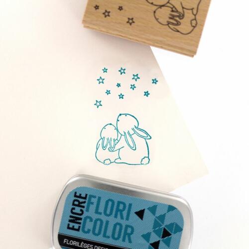 Tampon Bois Florilèges Designs - Capsule To The Moon and Back Mai 2018 - Famille Lapin