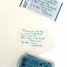 Tampon Clear Florilèges Designs - Capsule To The Moon and Back Mai 2018 - I Love You