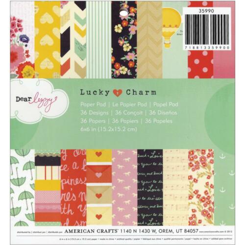 DESTOCKAGE - Paper Pad 15x15 - American Crafts - Dear Lizzy LUCKY and CHARM