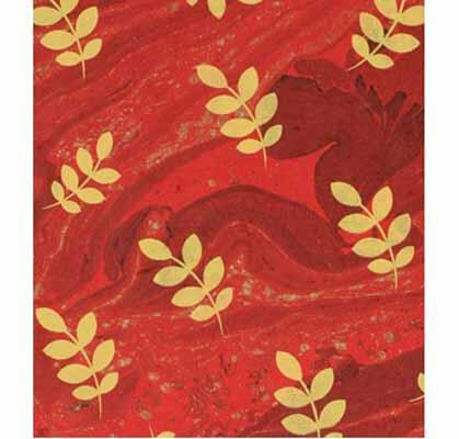 Papier Fantaisie 100% Coton - ACACIA ROUGE 