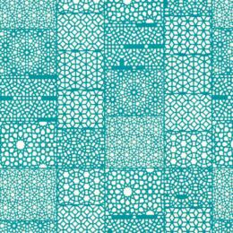 Papier Fantaisie 100% Coton - VITRAUX Jali Turquoise
