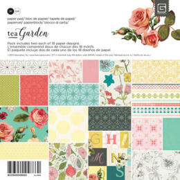 DESTOCKAGE - Paper Pad 15x15 - Basic Grey - TEA GARDEN