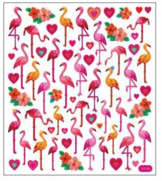 Autocollants Eté - Stickers FLAMINGO LOVE