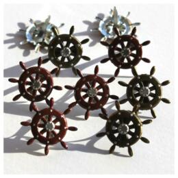 Attaches Parisiennes - Brads SHIP WHEEL Gouvernail Bateau