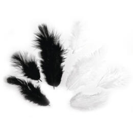 PLUMES - 3/10 cm Teintes Noir/Blanc (10grs)