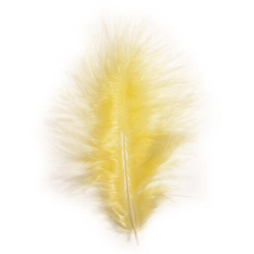 PLUMES - 10/15 cm Couleur JAUNE (15u) 
