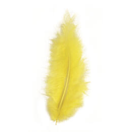 PLUMES - 8 cm Couleur JAUNE (10u)