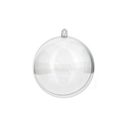 BOULE 10cm - Transparente en 2 Parties
