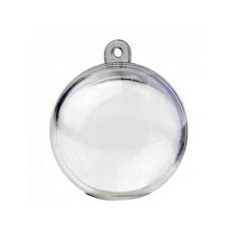BOULE 6cm - Transparente en 2 Parties