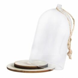 MINI CLOCHE EN PLASTIQUE - Diam 6cm Hauteur 9cm
