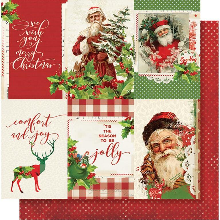 Lot de 3 papiers d'emballage de Noël Kaycrest vintage années