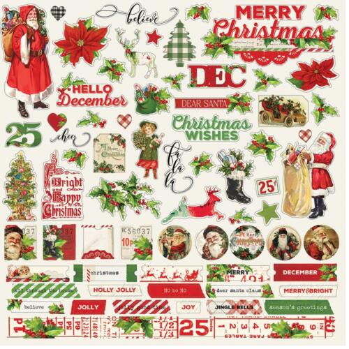 SIMPLE VINTAGE CHRISTMAS - Stickers Combo - Simple Stories