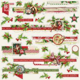 SIMPLE VINTAGE CHRISTMAS - Kit Papiers (x6) + 2 Stickers - Simple Stories