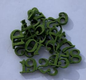 Calendrier Avent -  CHIFFRE Feutrine VERT 19mm