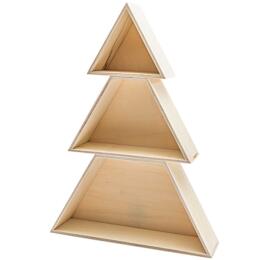 NOEL - Set de 3 Boites en Bois formant un SAPIN de NOEL