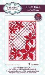 Découpe Creative Expressions - Festive Collection - LATTICE POINSETTIA BACKGROUND