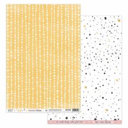 Format A4  -  Papier POUSSIERE D'ETOILES N°6 - Florilèges Design