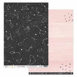 Format A4  -  Papier POUSSIERE D'ETOILES N°1 - Florilèges Design