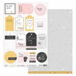 Format A4  -  Papier POUSSIERE D'ETOILES N°8 - Florilèges Design