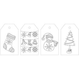 TAG à Colorier - HOLLY JOLLY Kaisercraft