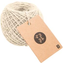 Ficelle en Jute - Couleur CREME diam 1mm (50 mètres)
