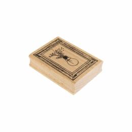 Tampon Bois Florilèges Designs - Capsule Campagne Chic Novembre 2018 - AMPOULE ENCADREE