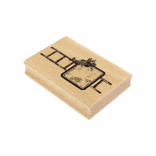 DESTOCKAGE - Tampon Bois Florilèges Designs - ECHELLE FLEURIE