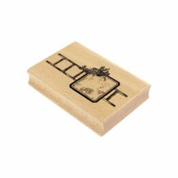 DESTOCKAGE - Tampon Bois Florilèges Designs - ECHELLE FLEURIE