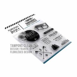 Tampon Clear Florilèges Designs - Capsule Les Joies de l'Hiver Janvier 2019 - SPORTS D'HIVER