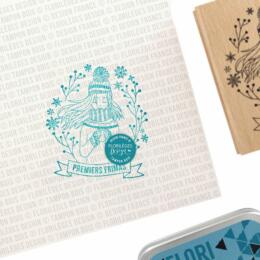 Tampon Bois Florilèges Designs - Capsule Les Joies de l'Hiver Janvier 2019 - PREMIERS FRIMAS