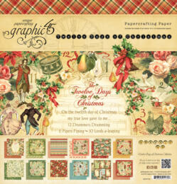 Graphic 45 - TWELVE DAYS OF CHRISTMAS - Papercrafting ( 24 papiers )