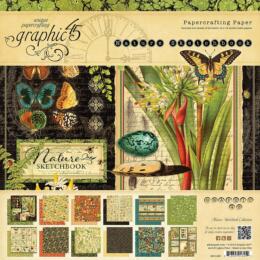 Graphic 45 - NATURE SKETCHBOOK - Papercrafting ( 24 papiers )