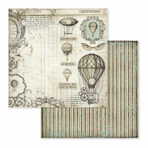 STAMPERIA - Collection VOYAGES FANTASTIQUES - Air Balloon papier 30x30