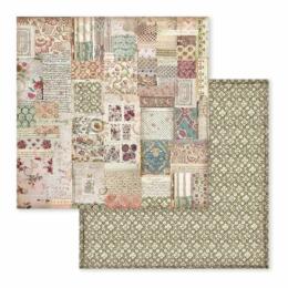 STAMPERIA - Collection SPRING BOTANIC - Patchwork papier 30x30