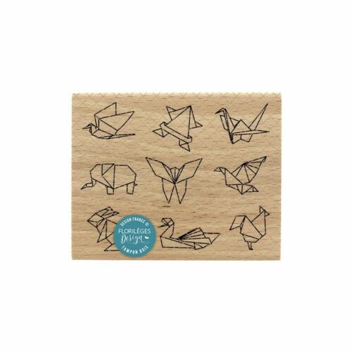 Tampon Bois Florilèges Designs - Collection SAKURA - Petits Origamis
