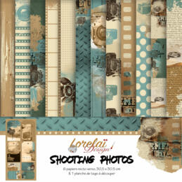 Lorelai Design - Kit Papiers (x6) + Planche Tags SHOOTING PHOTOS