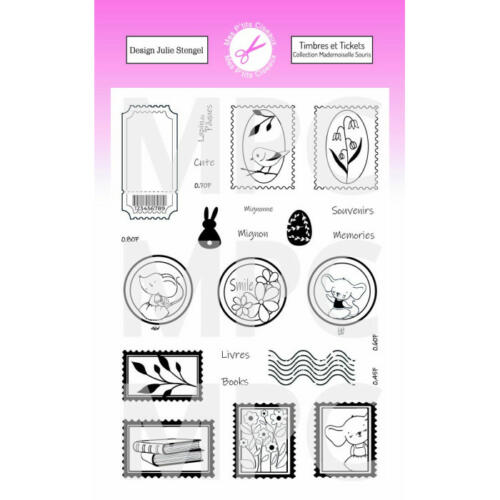 Tampon clear - TIMBRES ET TICKETS - Mademoiselle Souris - Mes P'Tits Ciseaux