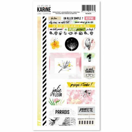 Les Ateliers de Karine - STICKERS LONG COURRIER