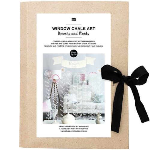 WINDOWS CHALK ART - Patron pour vitre FLOWERS AND PLANTS
